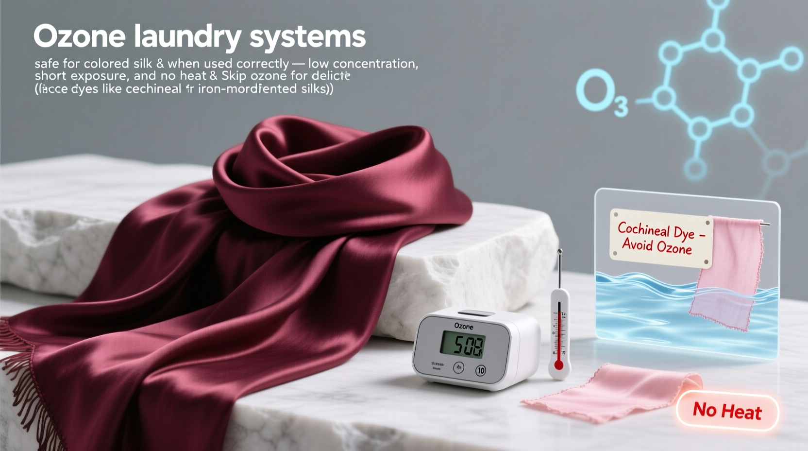 ozone laundry systems and colored silk safety