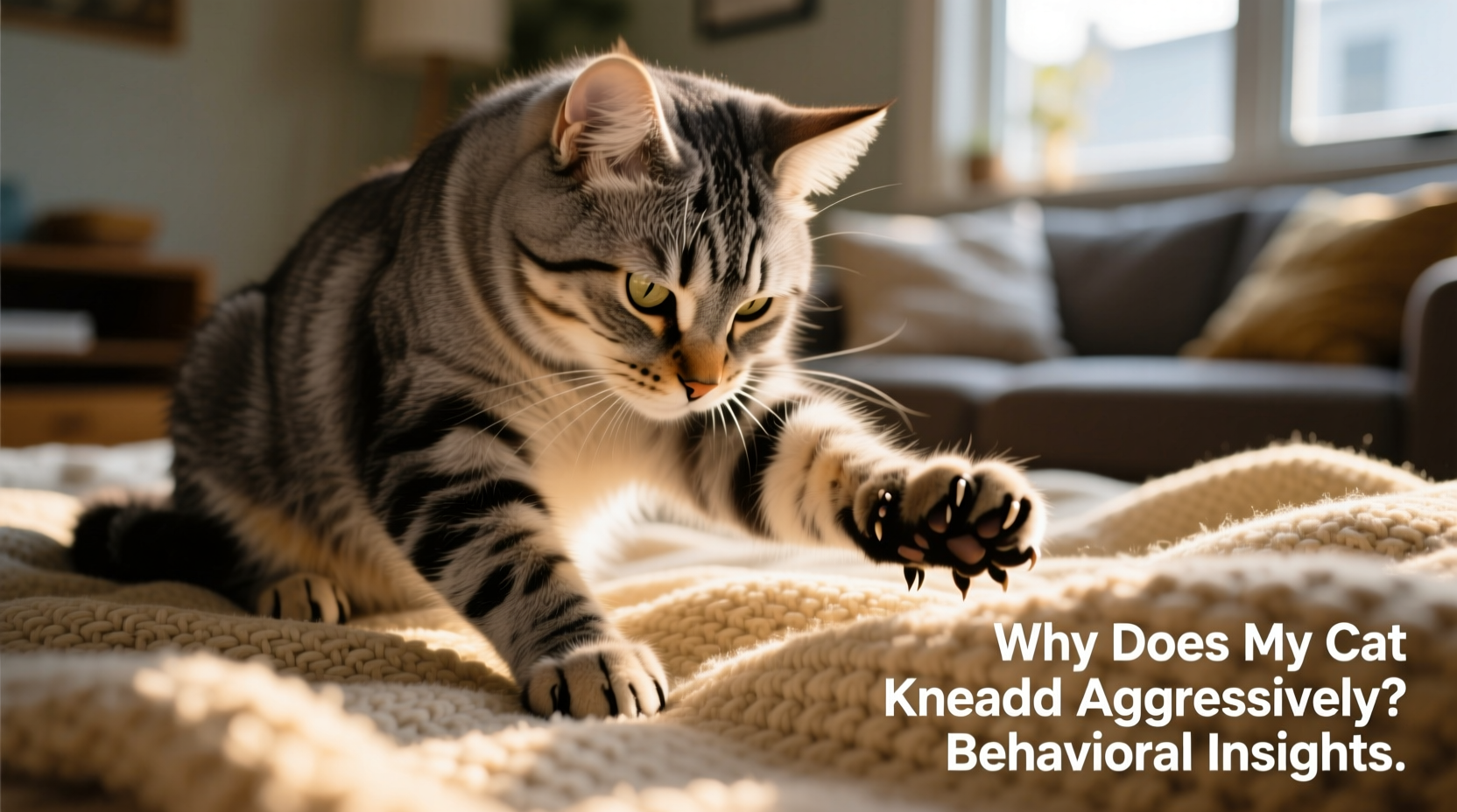 why does my cat knead blankets aggressively behavioral insights