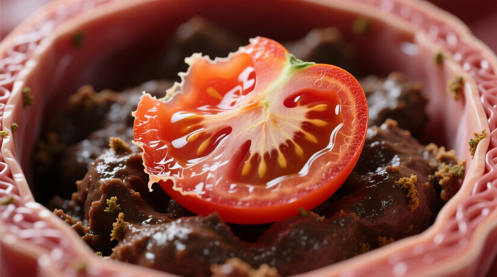 tomato skin in stool