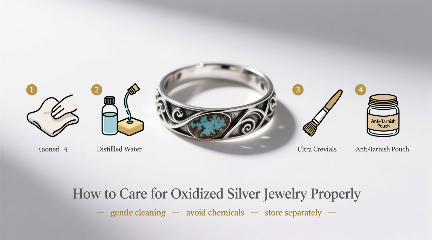 how do i care for oxidized silver