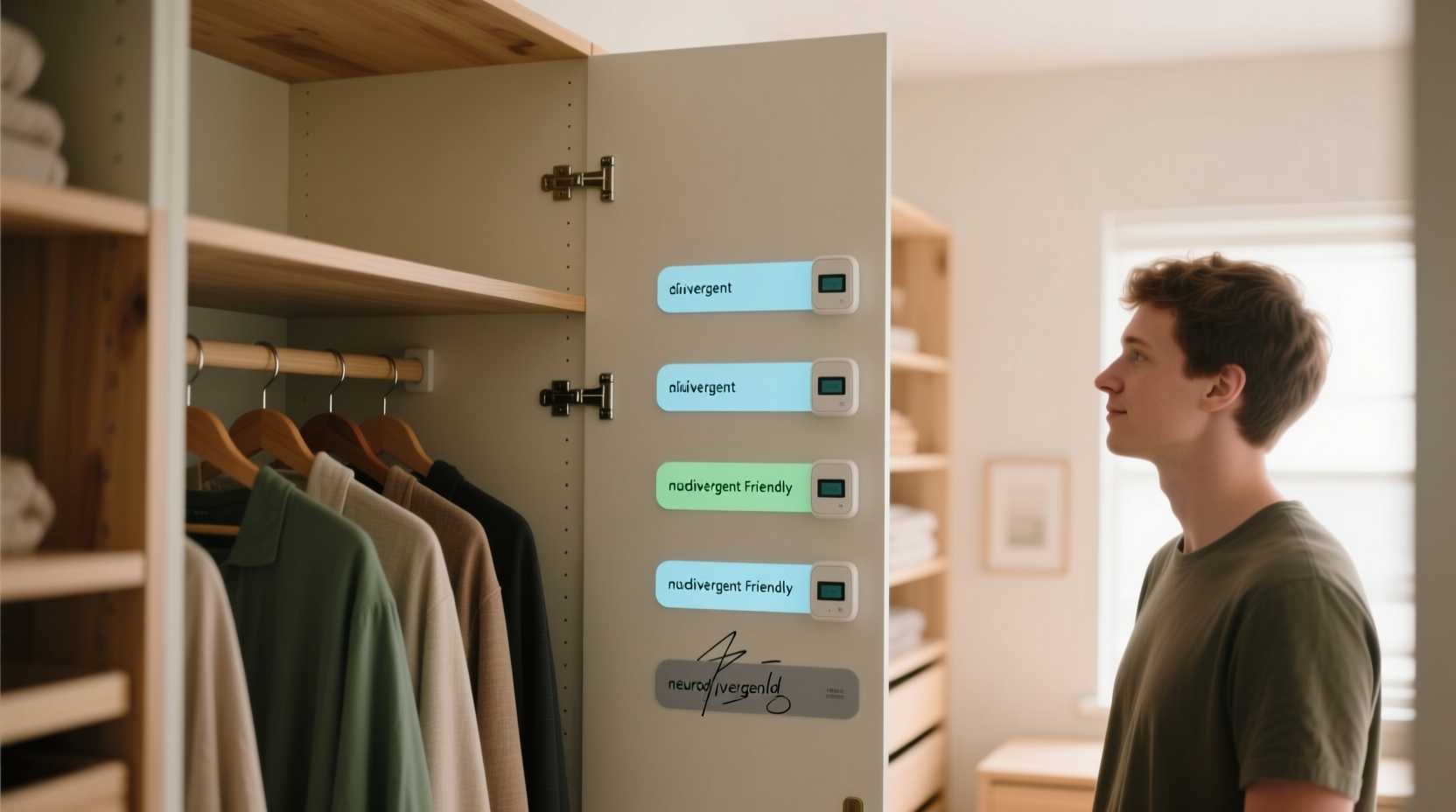 closet label maker for neurodivergent households