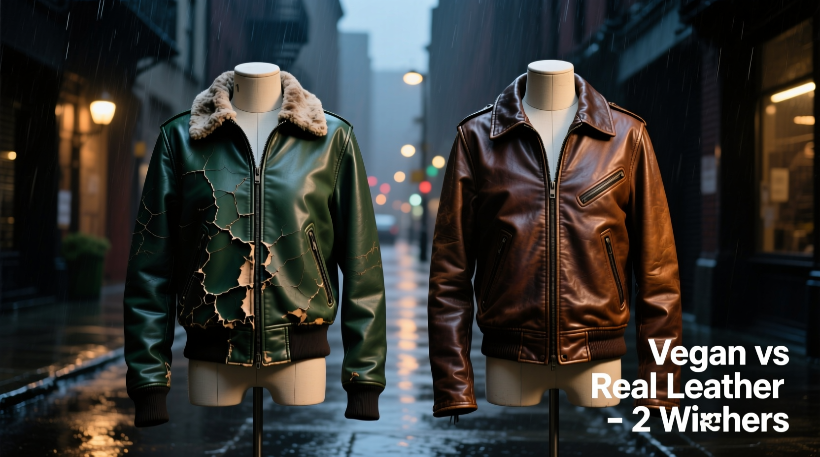 vegan leather jacket vs real leather which holds up better after two winters