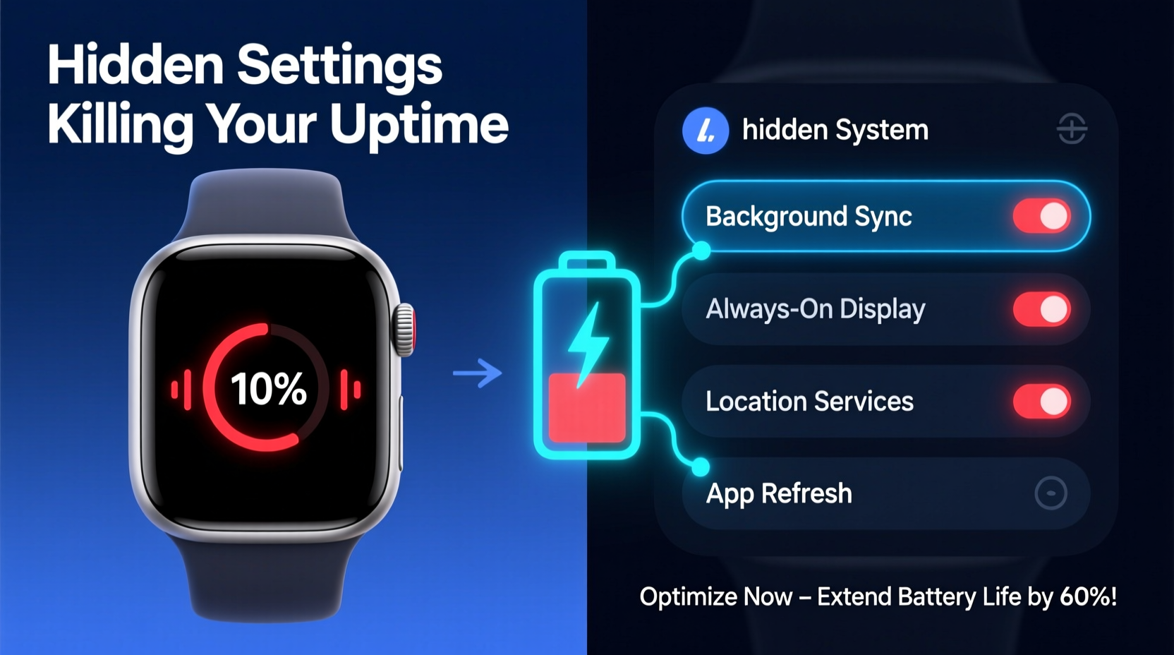 why does my smartwatch battery drain so fast hidden settings killing your uptime