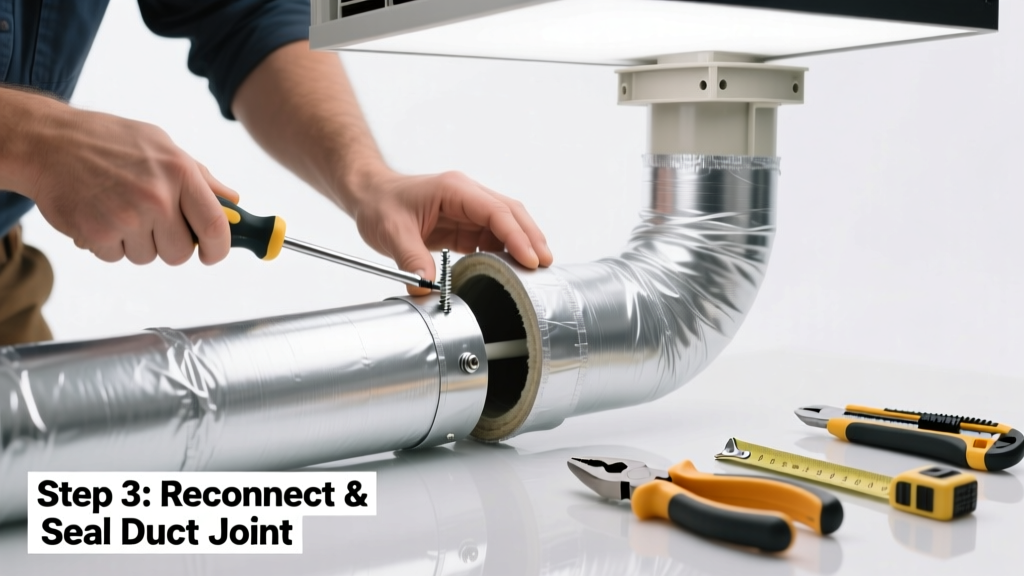 How to Replace a Disconnected HVAC Duct Part