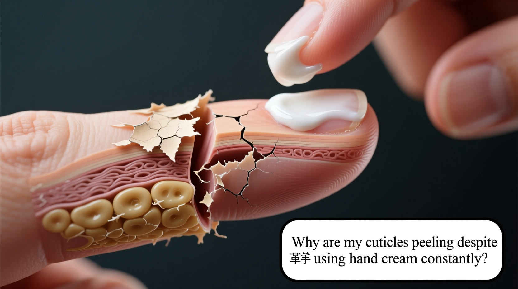 why are my cuticles peeling despite using hand cream constantly