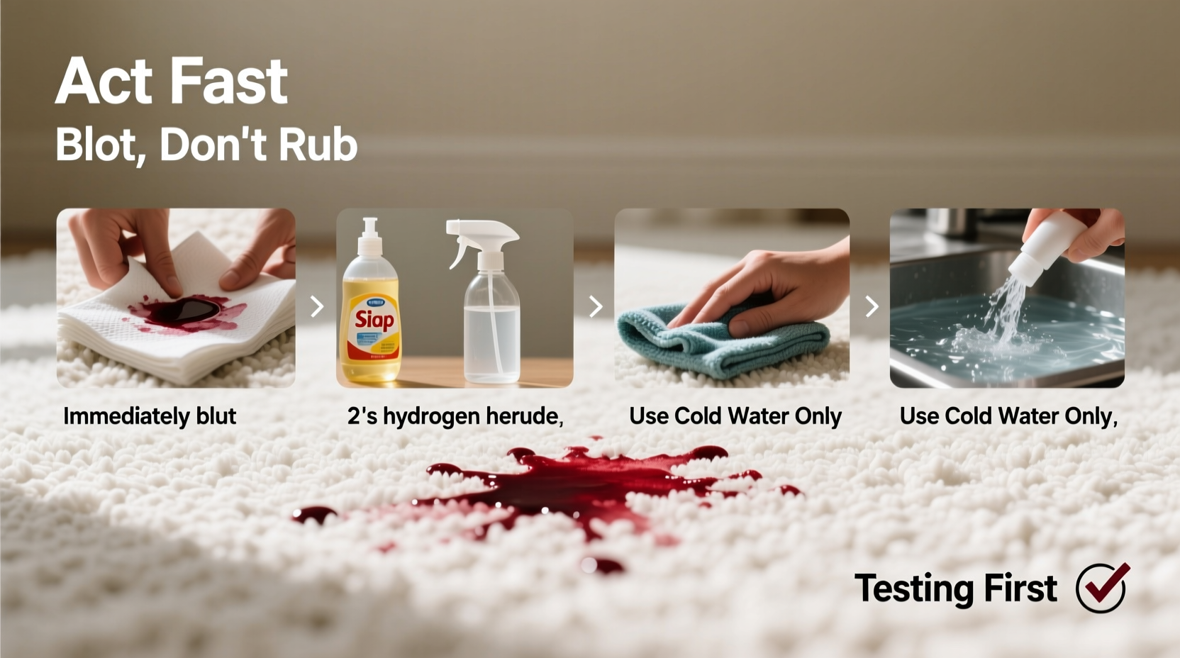 how to remove red wine stains from white carpet without hiring a pro