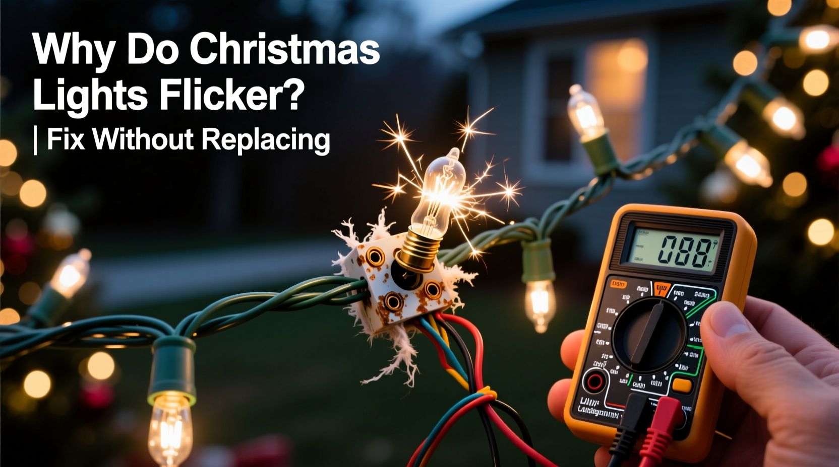why do my christmas lights flicker and how to fix it without replacing the whole strand