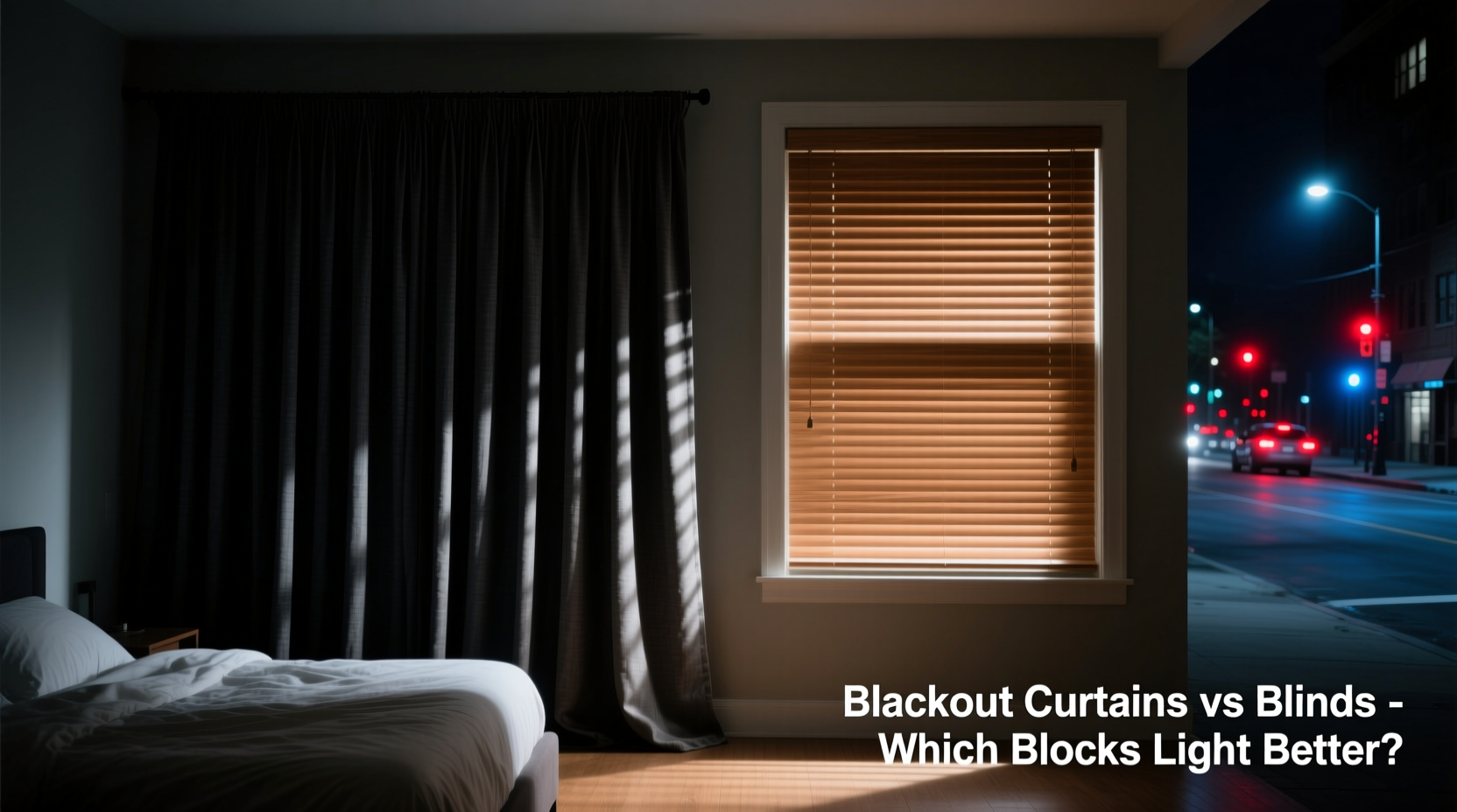 blackout curtains vs blinds which blocks street lights better for total darkness