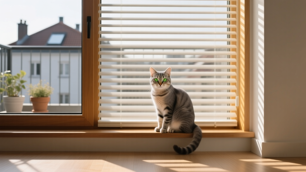 Why Cats Sit on the Window Blinds Bottom Rail
