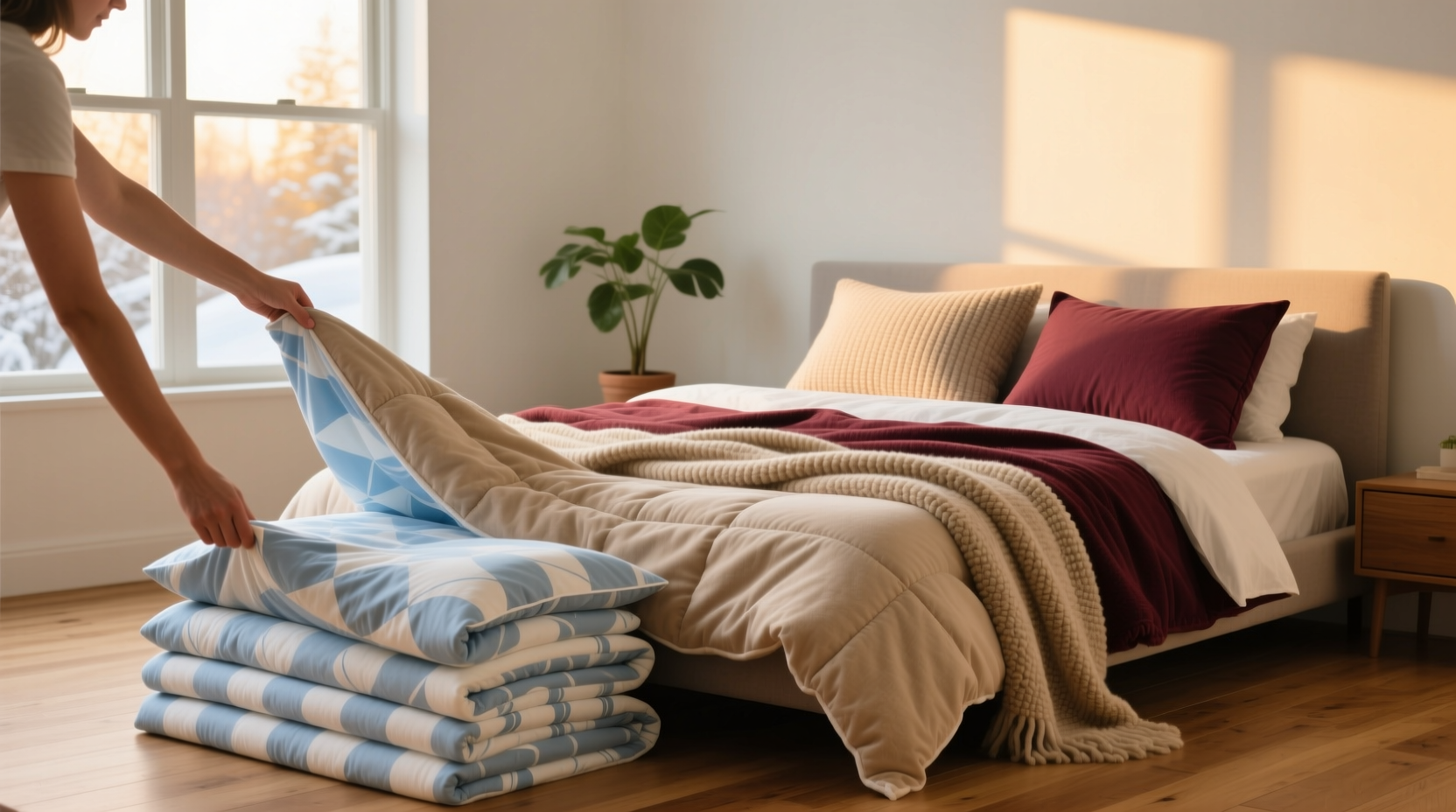 how to transition bedding for season