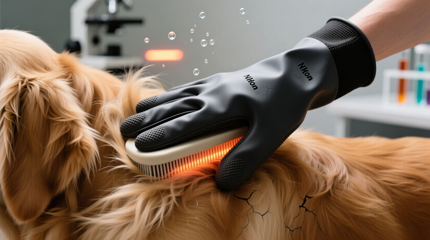 eco friendly cleaning sanitize rubber pet gloves safely