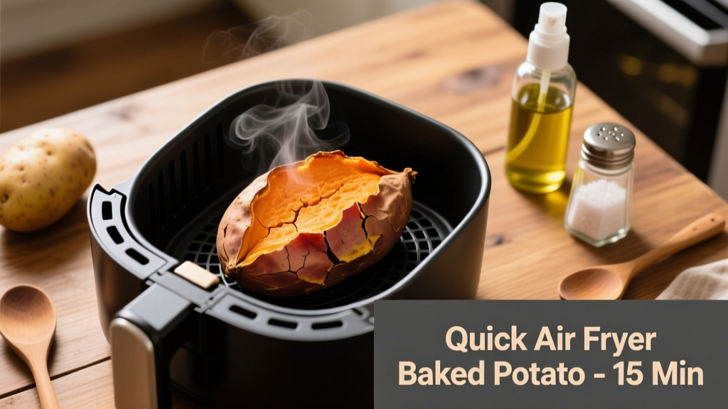 Quick Air Fryer Baked Potato (15 Min, Crispy Skin!)