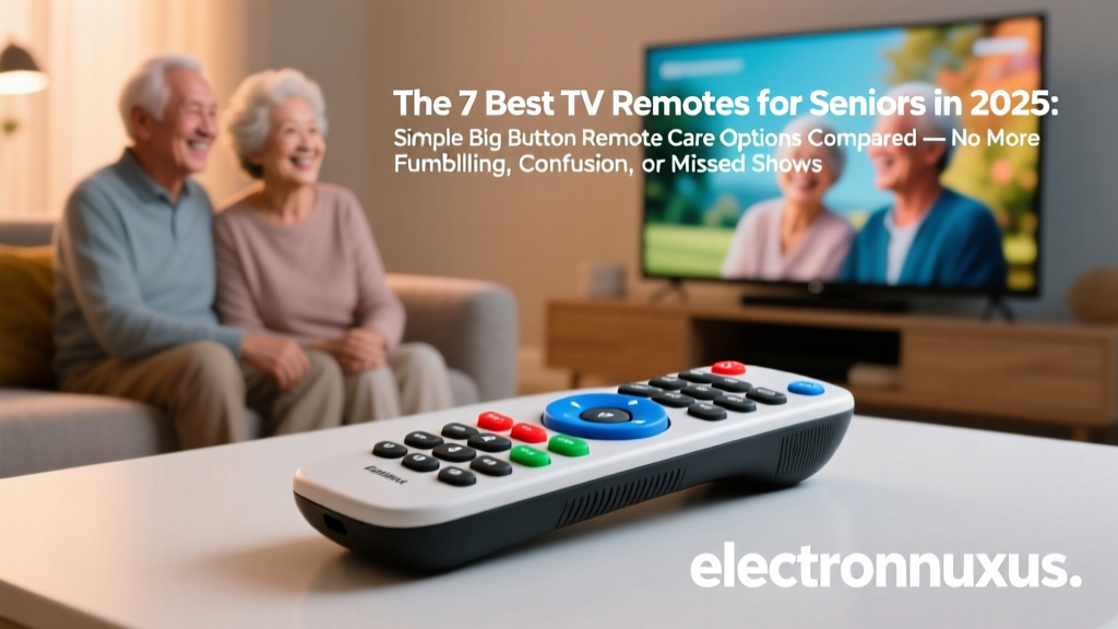 The 7 Best TV Remotes for Seniors in 2025: Simple Big Button Remote Care Options Compared — No More Fumbling, Confusion, or Missed Shows