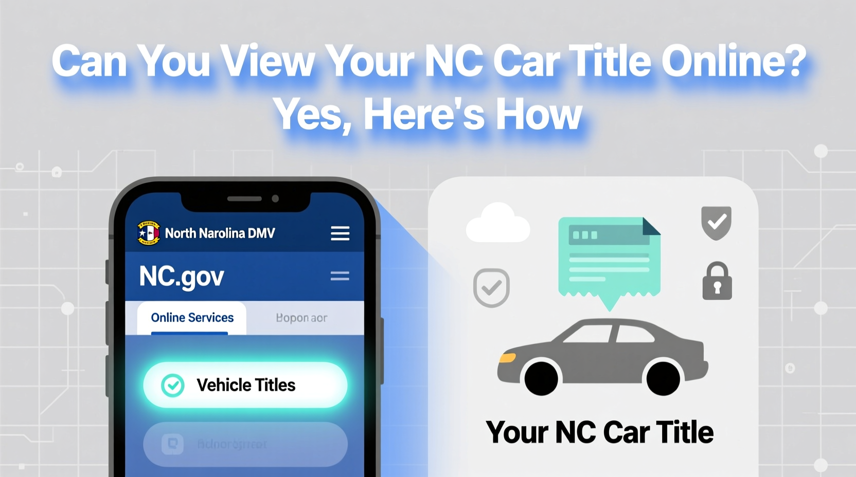 can i view my nc car title online