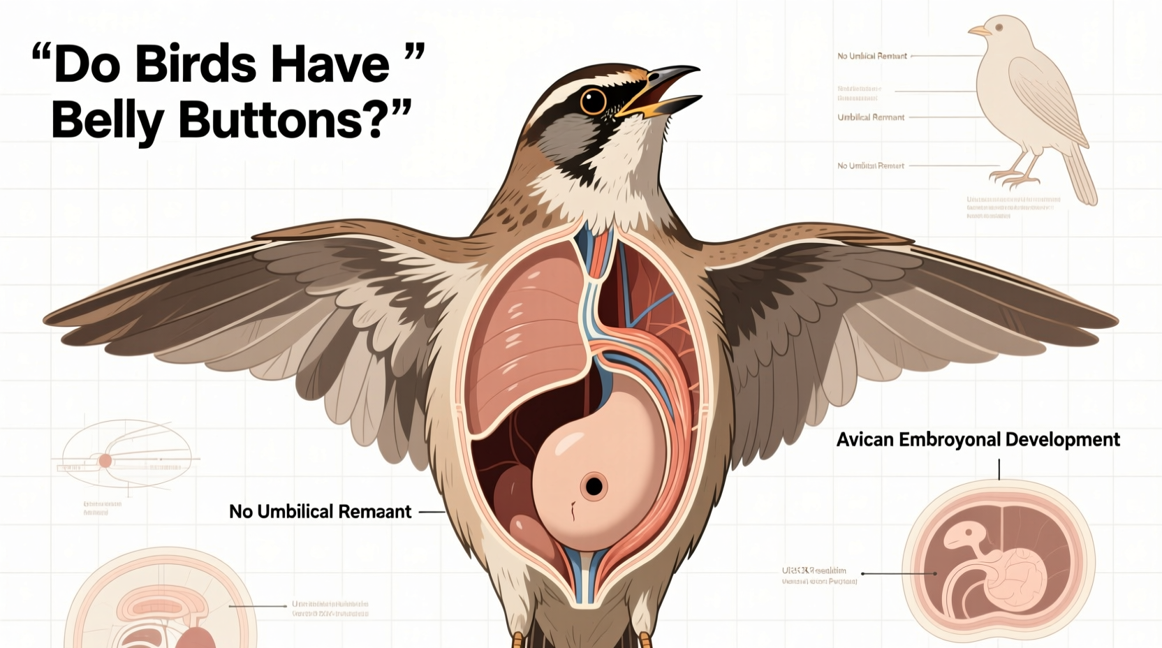 do birds have belly buttons