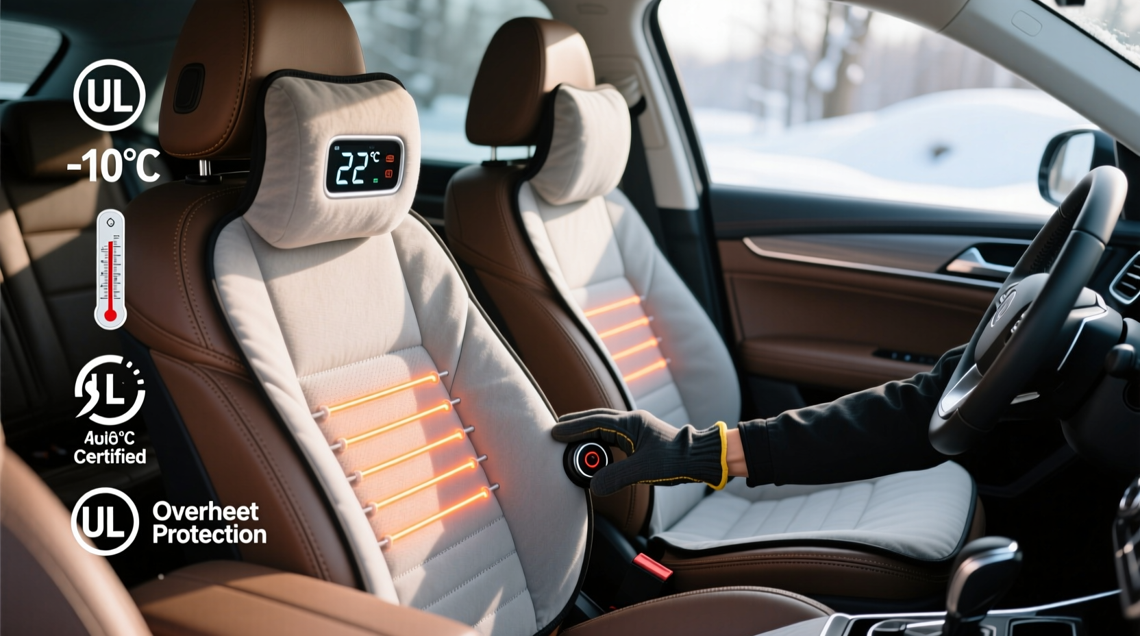 are heated car seat covers safe to use all winter long