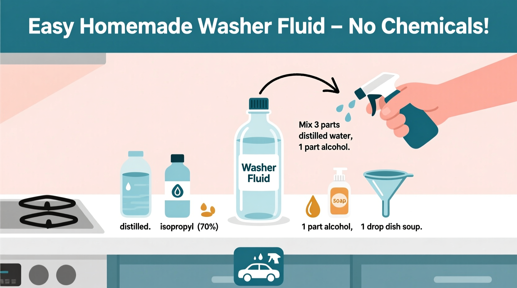 how to make car window washer fluid