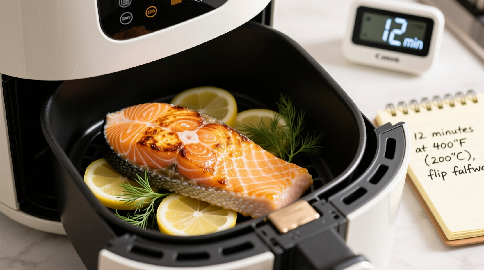 how long to cook salmon in an air fryer