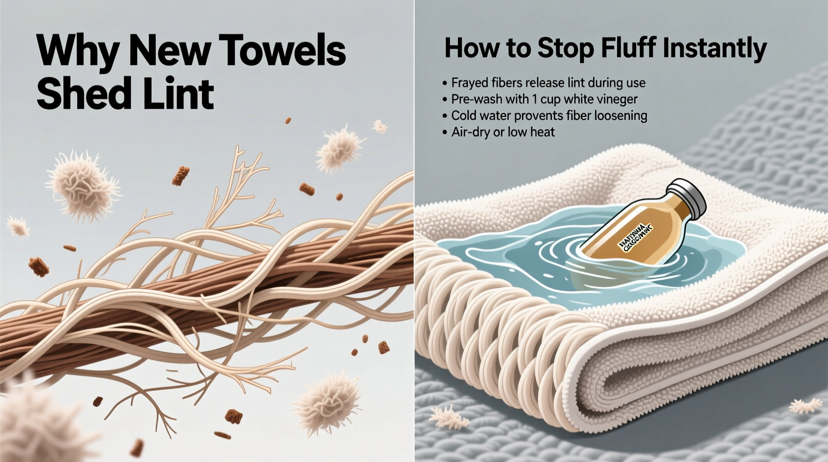 why do new towels shed lint how to stop the fluff instantly