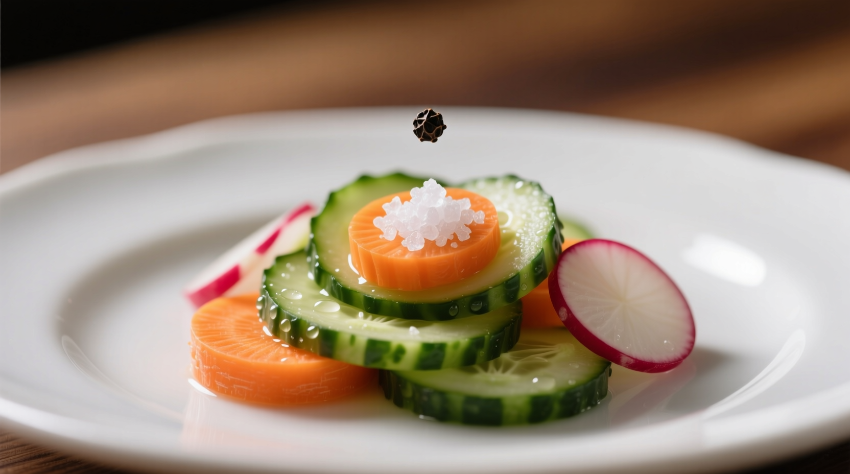 a little salt and seasoning transforms sliced vegetable