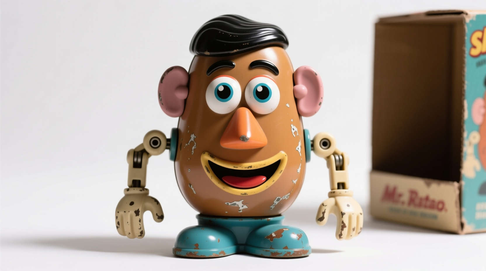 Vintage Mr Potato Head toy with classic features