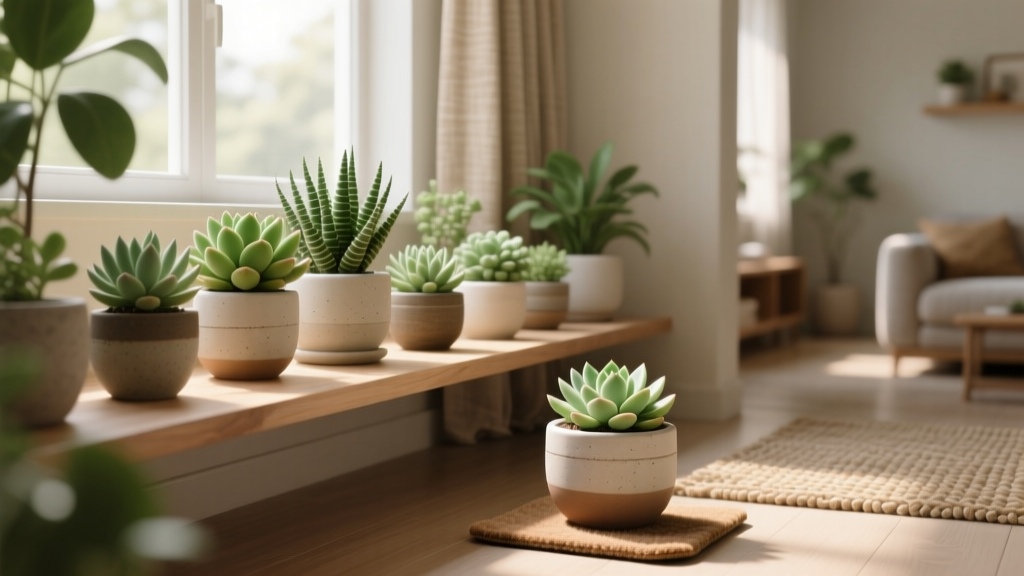 Succulent Indoor Planting Without Floor Damage