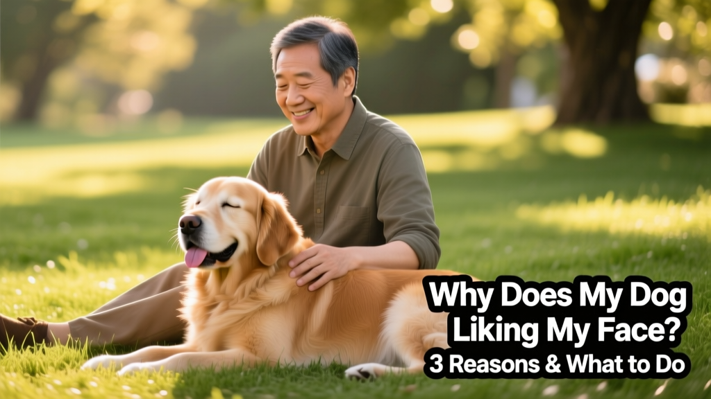 Owner and dog relaxing together on grass, dog resting head gently on owner's lap