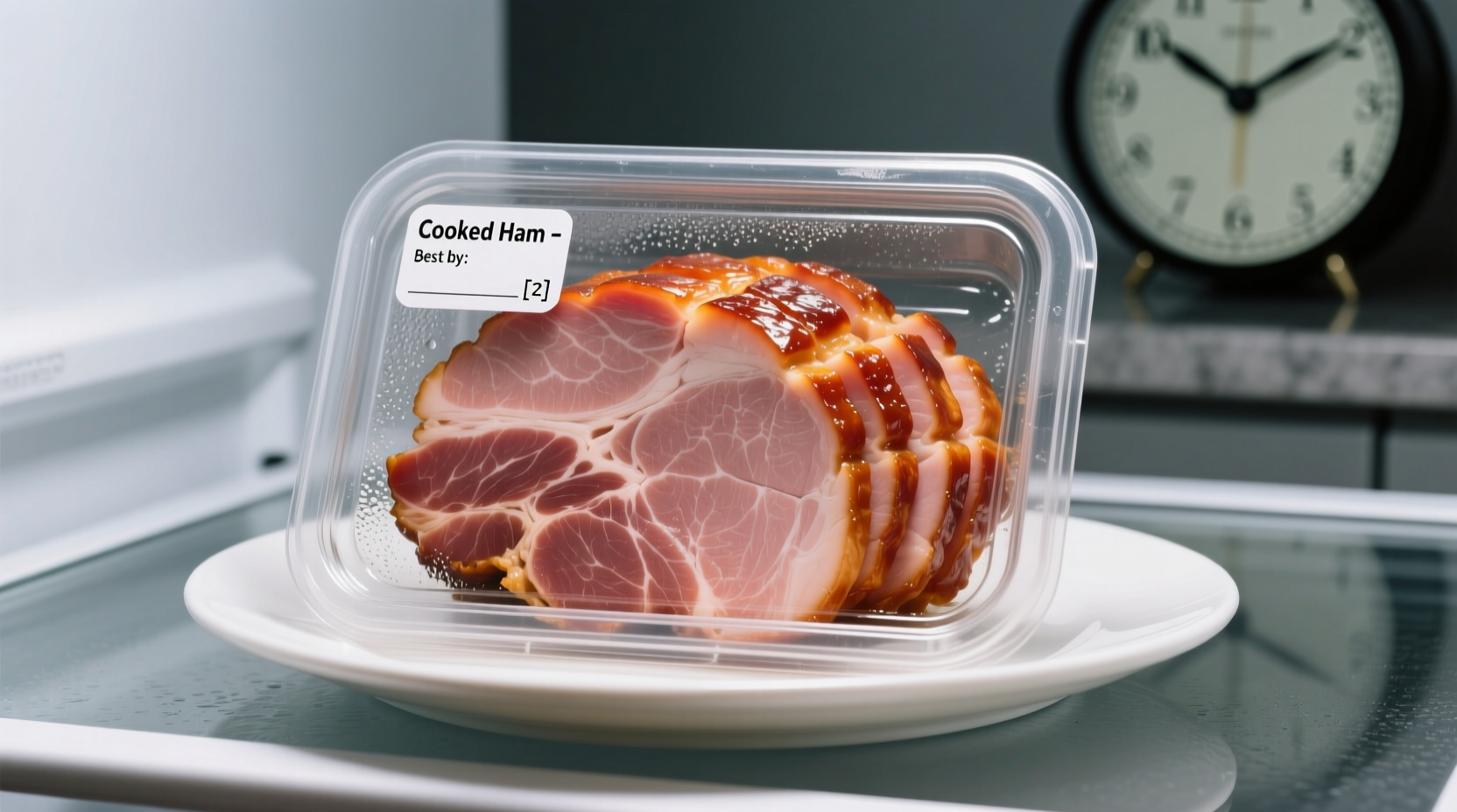 how long does a cooked ham last in the fridge