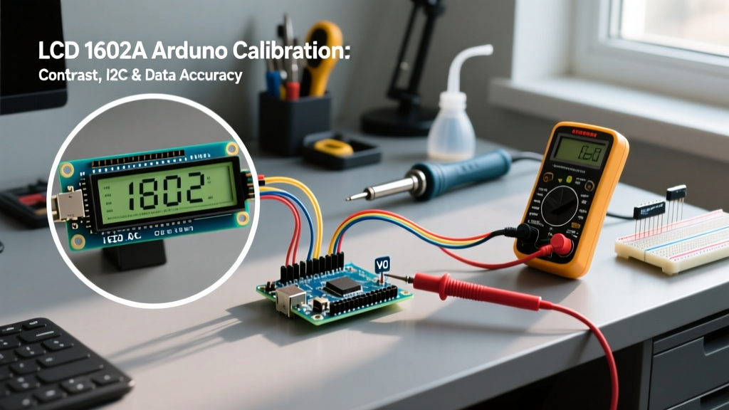 LCD 1602A Arduino Calibration: Contrast, I2C & Data Accuracy