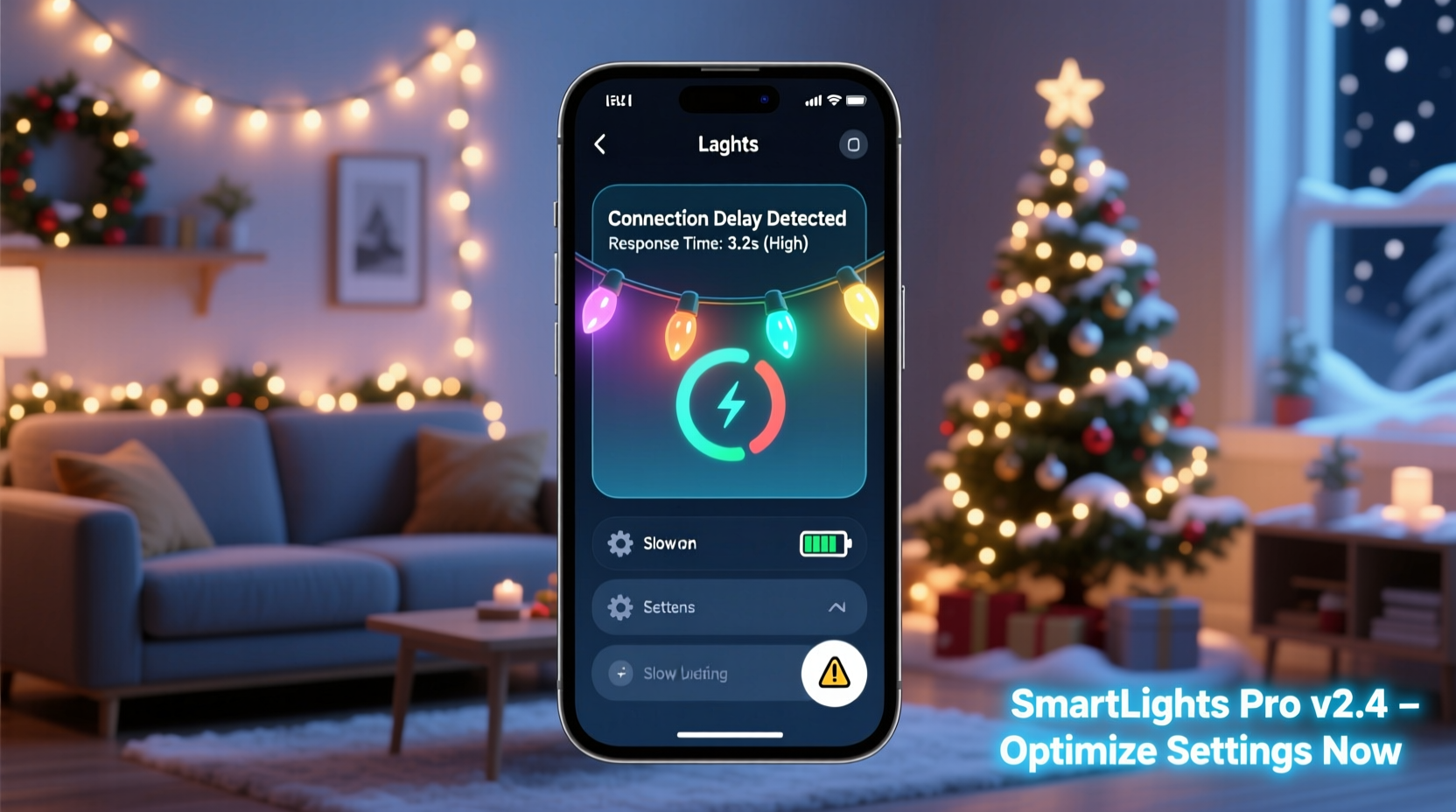 why is my smart christmas light app lagging and how to boost response time