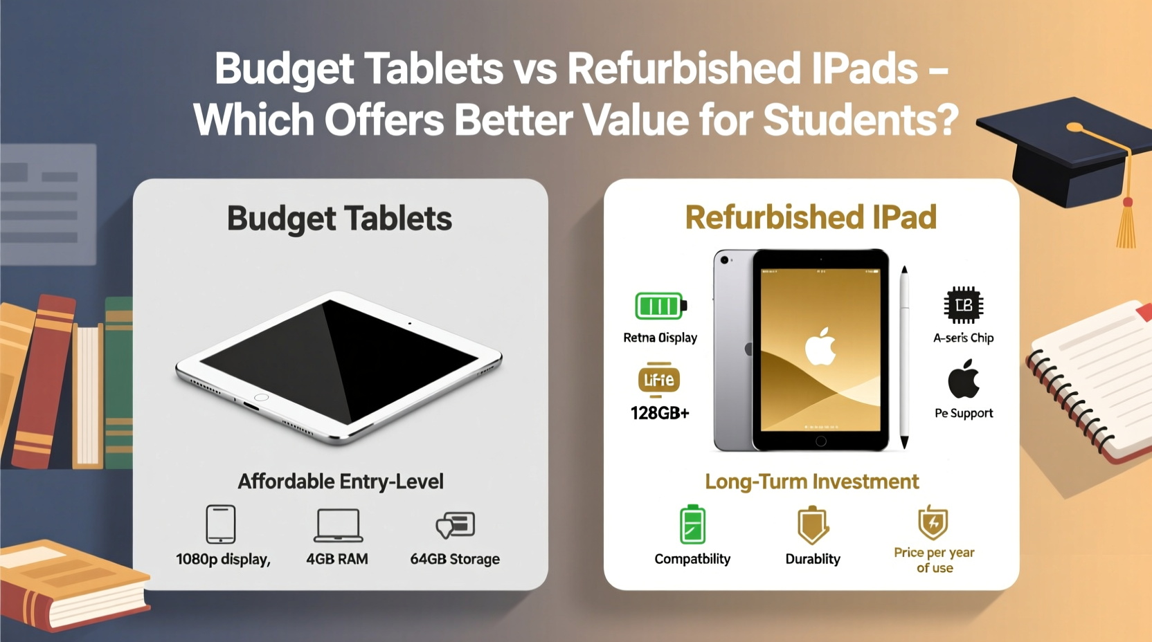 budget tablets vs refurbished ipads which offers better value for students