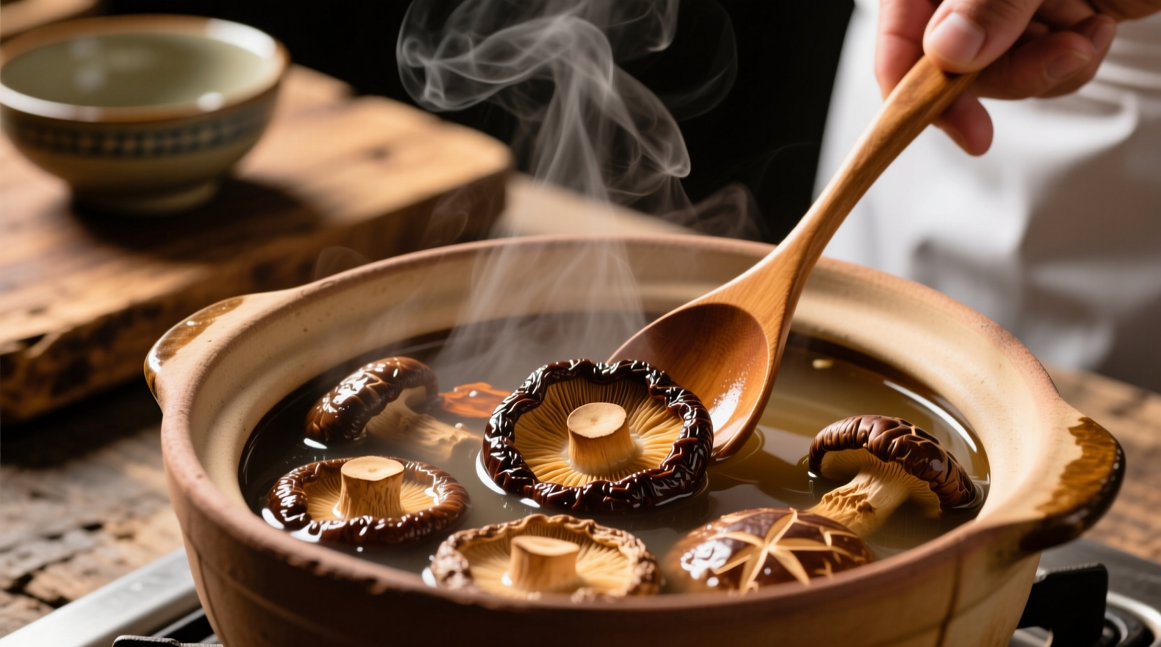 the trick to getting the most flavor out of dried mushr