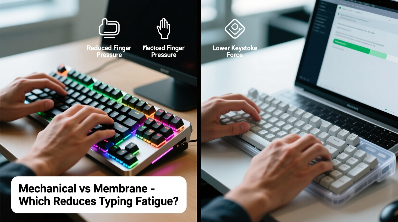 mechanical keyboard vs membrane which one reduces typing fatigue over long sessions
