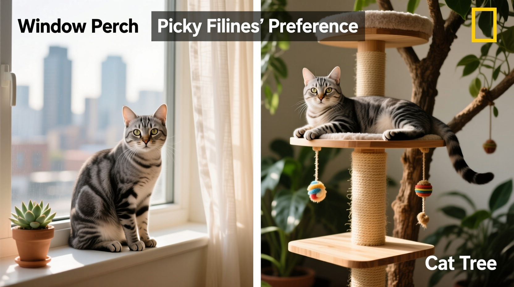cat window perch vs cat tree which gets more use from picky felines