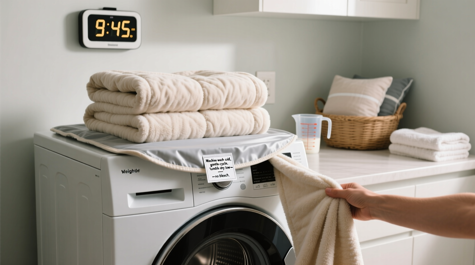 how to safely clean a weighted blanket with removable cover