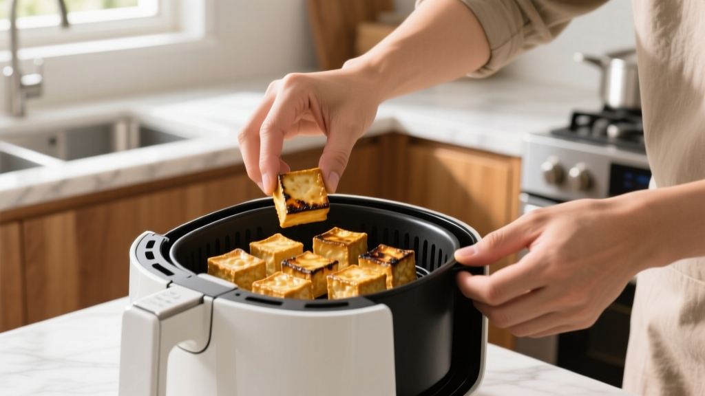 How to Cook Perfect Air-Fried Tofu Cubes: Pressed, Marina...