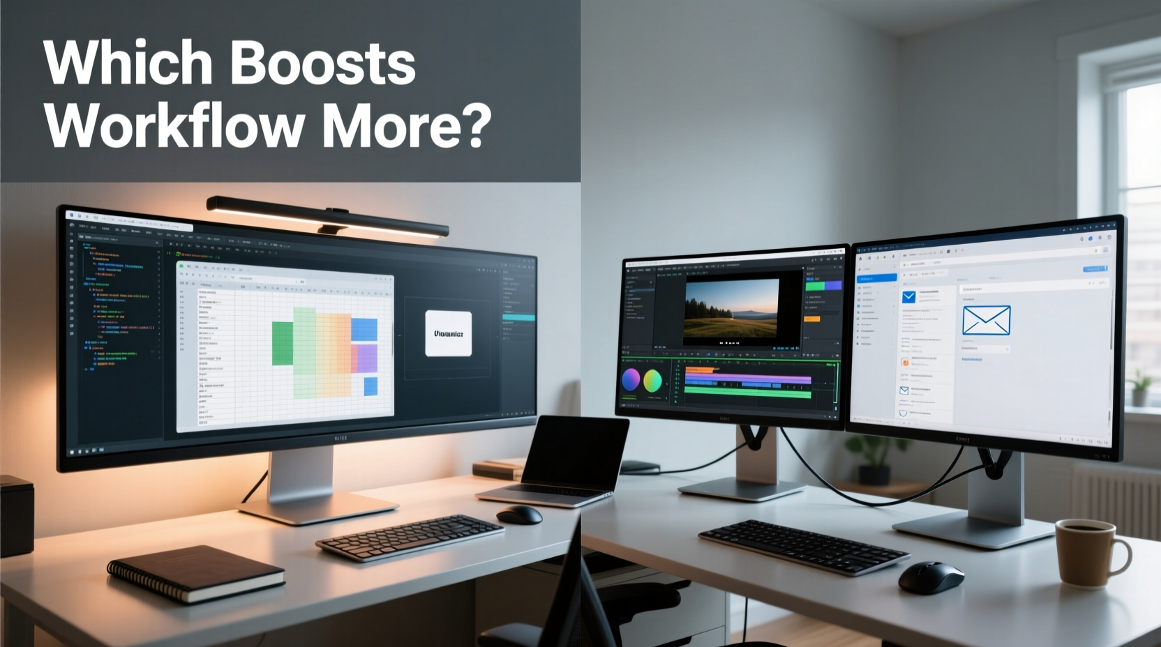 ultrawide monitor vs dual screen setup which boosts workflow more
