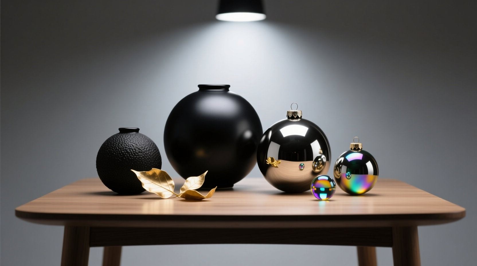 how to mix matte and glossy ornaments for visual interest