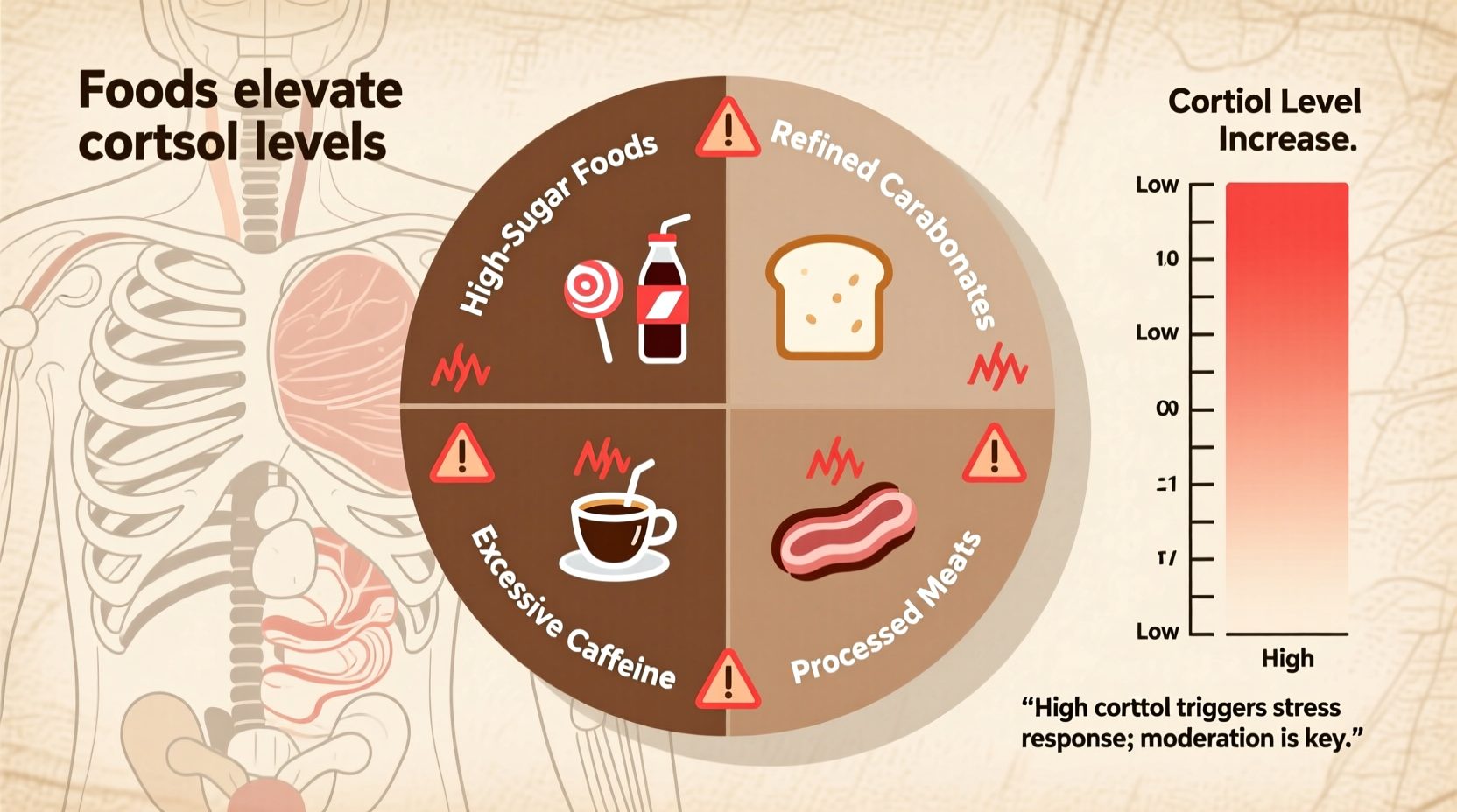 what foods raise your cortisol levels