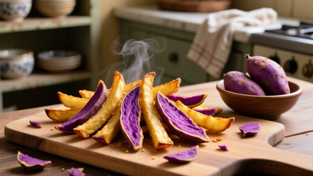 Air Fried Purple Sweet Potato: Crispy, Vibrant & Healthy