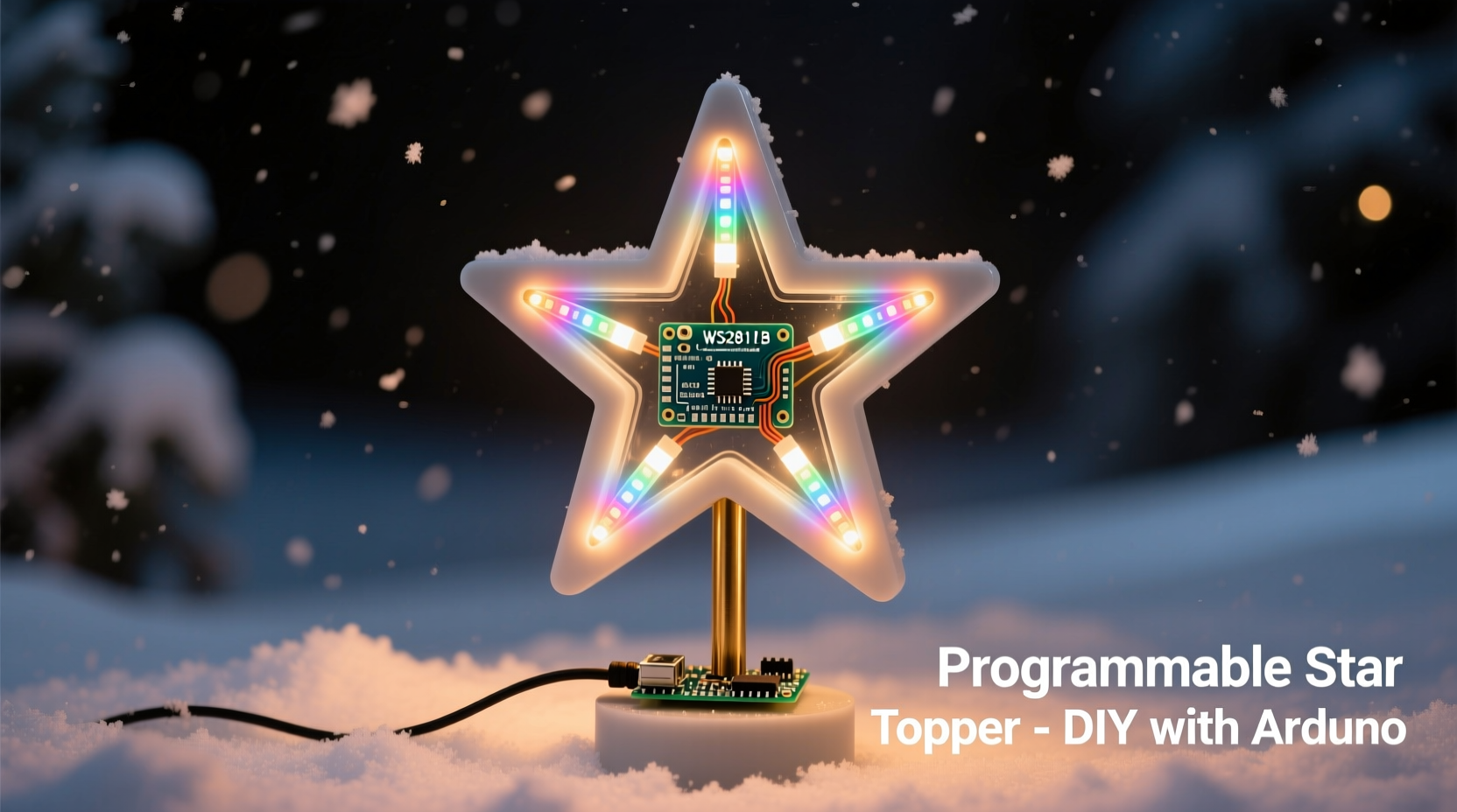 how to make your own programmable led star topper using arduino