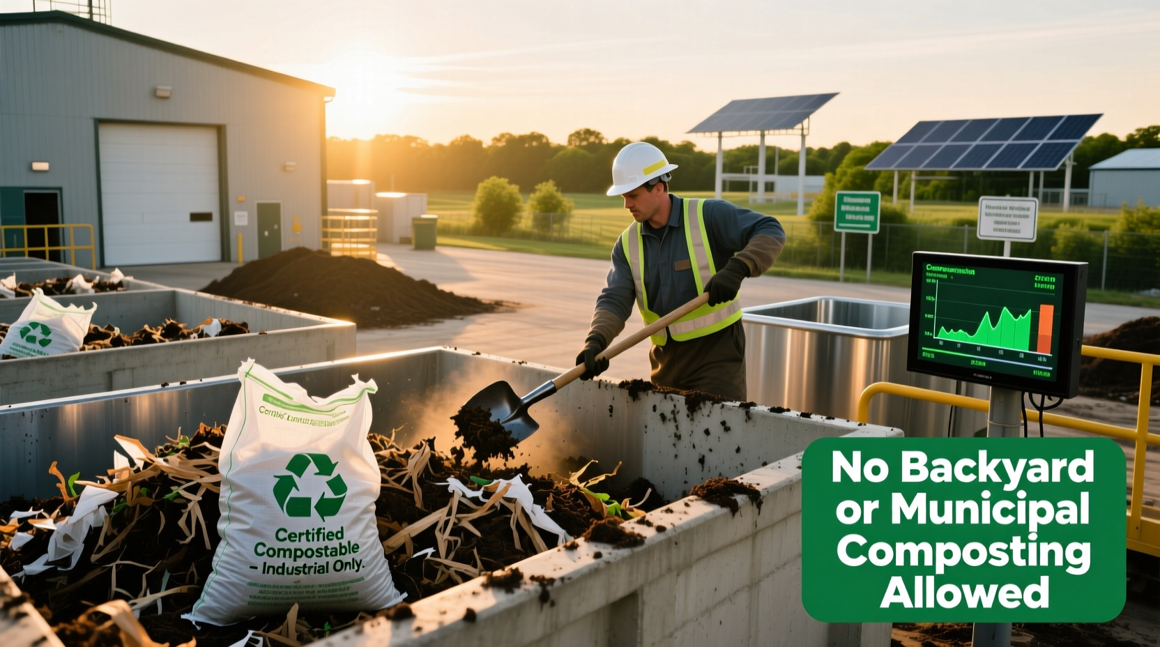 do biodegradable bags actually compost in municipal facilities