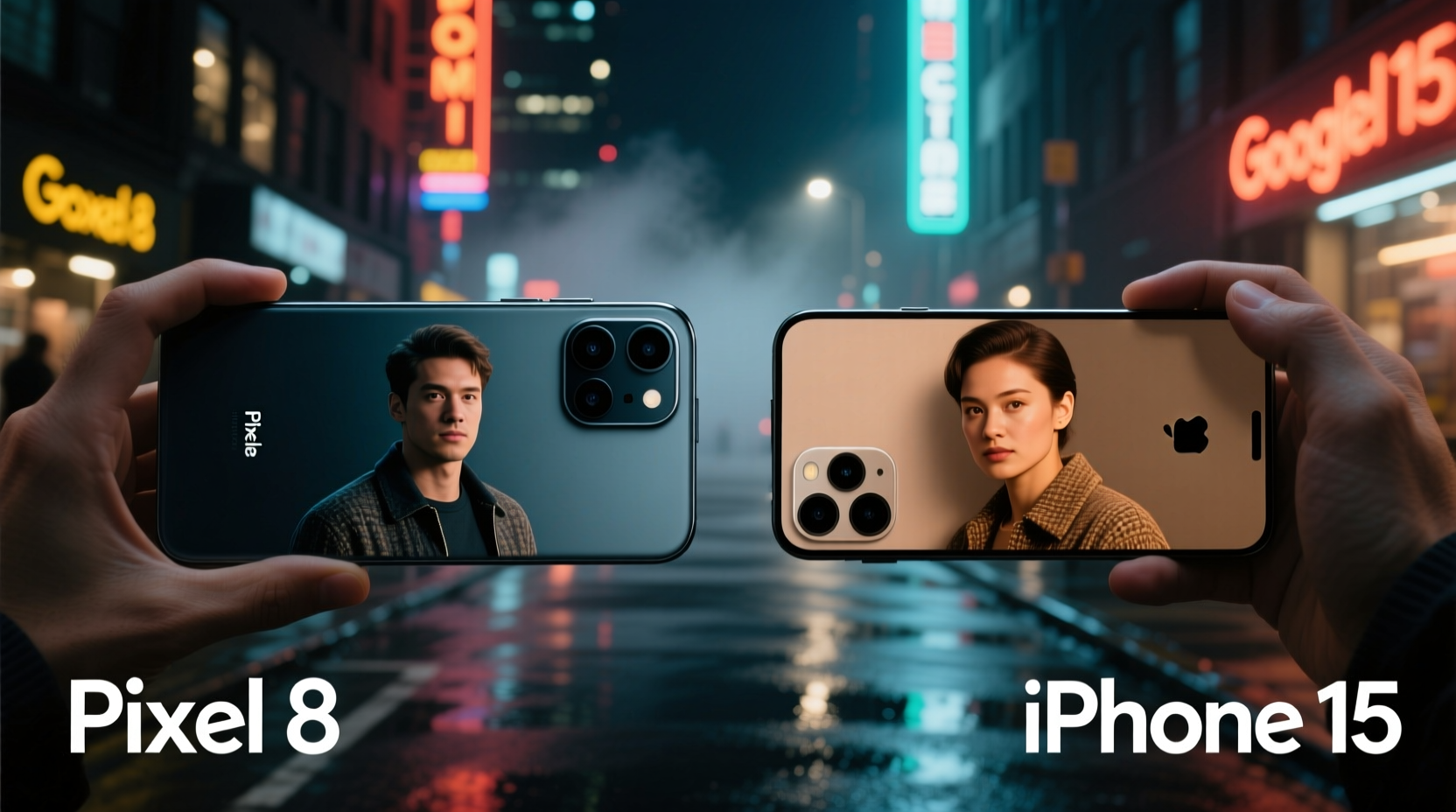google pixel 8 vs iphone 15 camera low light performance face off