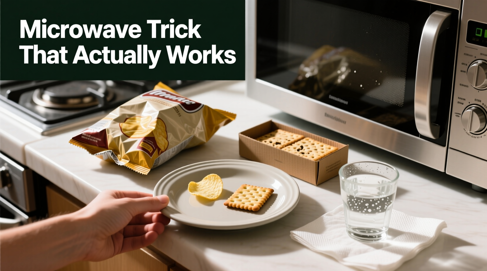 how to revive stale chips and crackers using a microwave trick that actually works