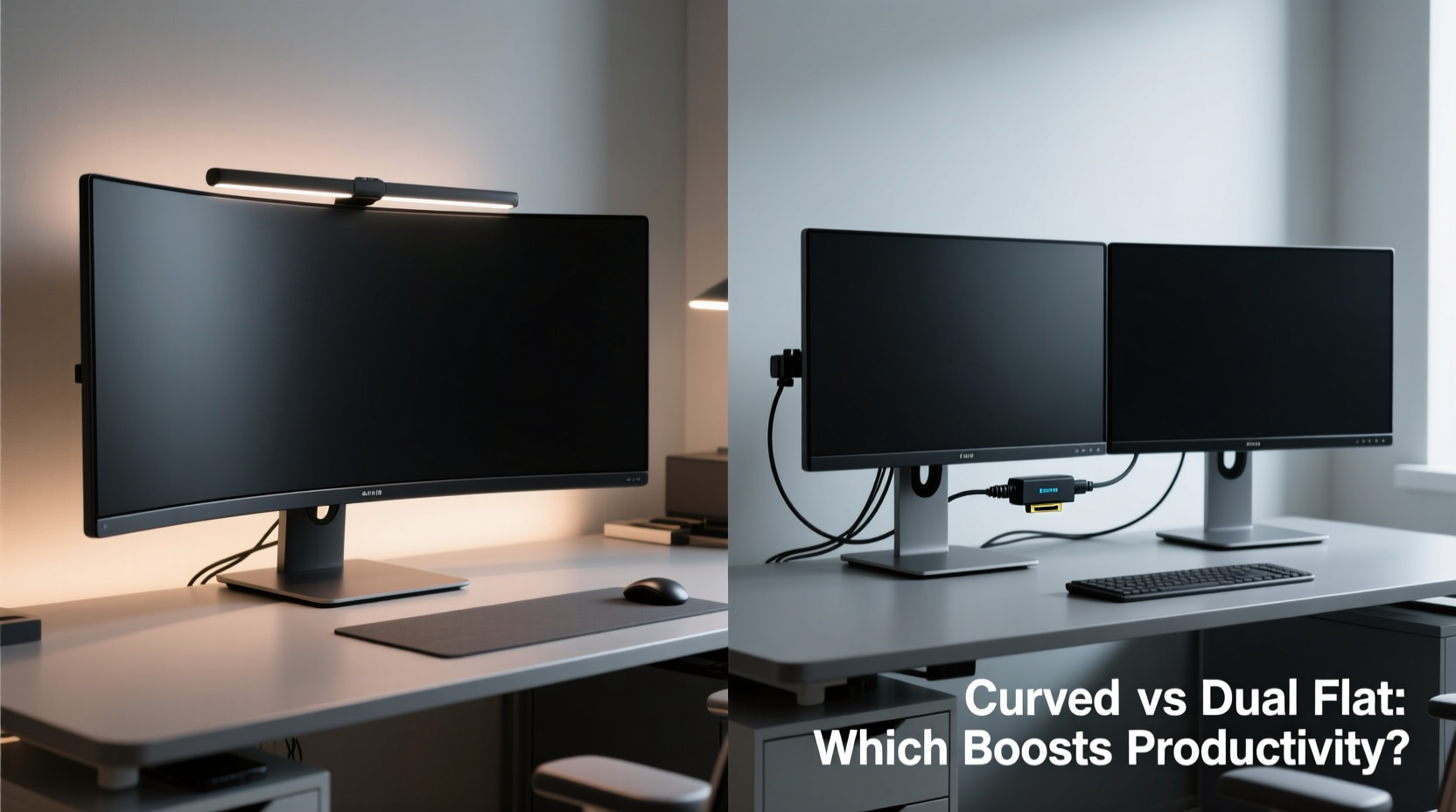curved monitor vs dual flat monitors which setup boosts productivity more