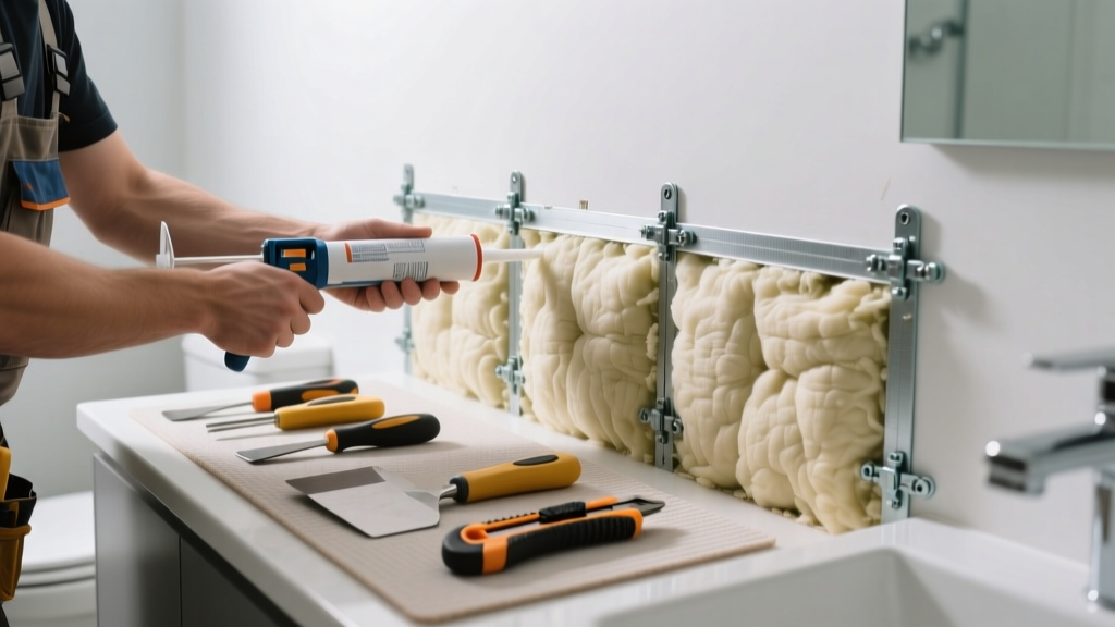 Fixing Settled Wall Insulation in Bathrooms