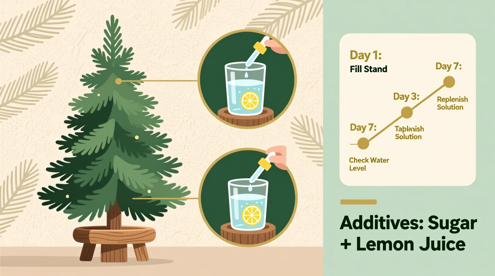 how to extend the life of your christmas tree with simple additives
