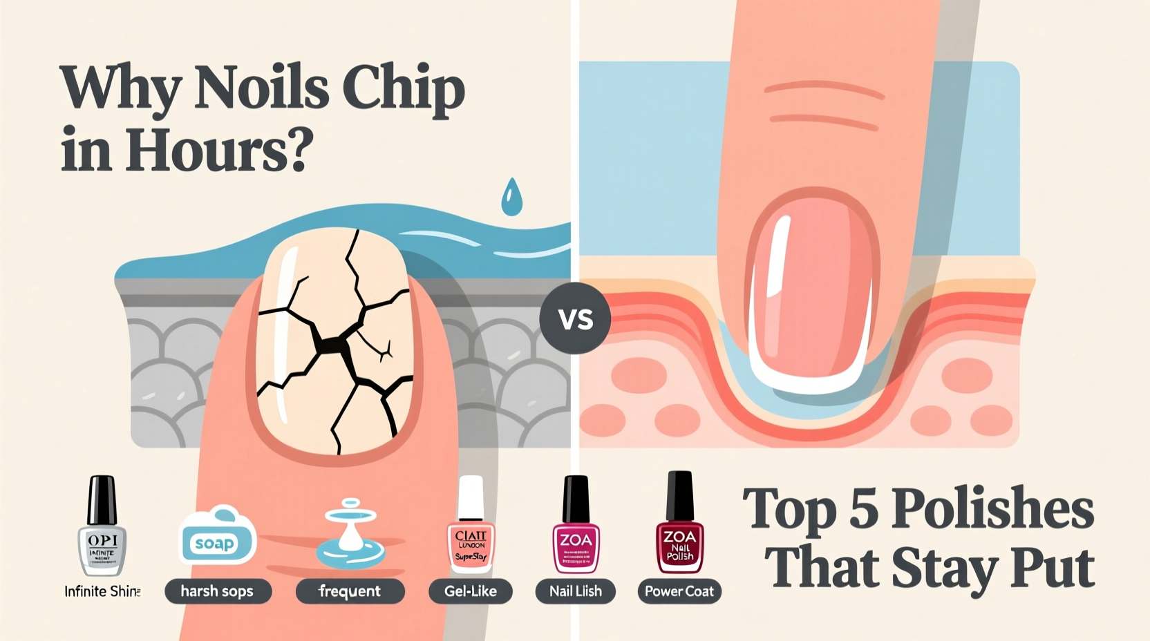 why do my nails chip within hours and what polish brands actually stay put