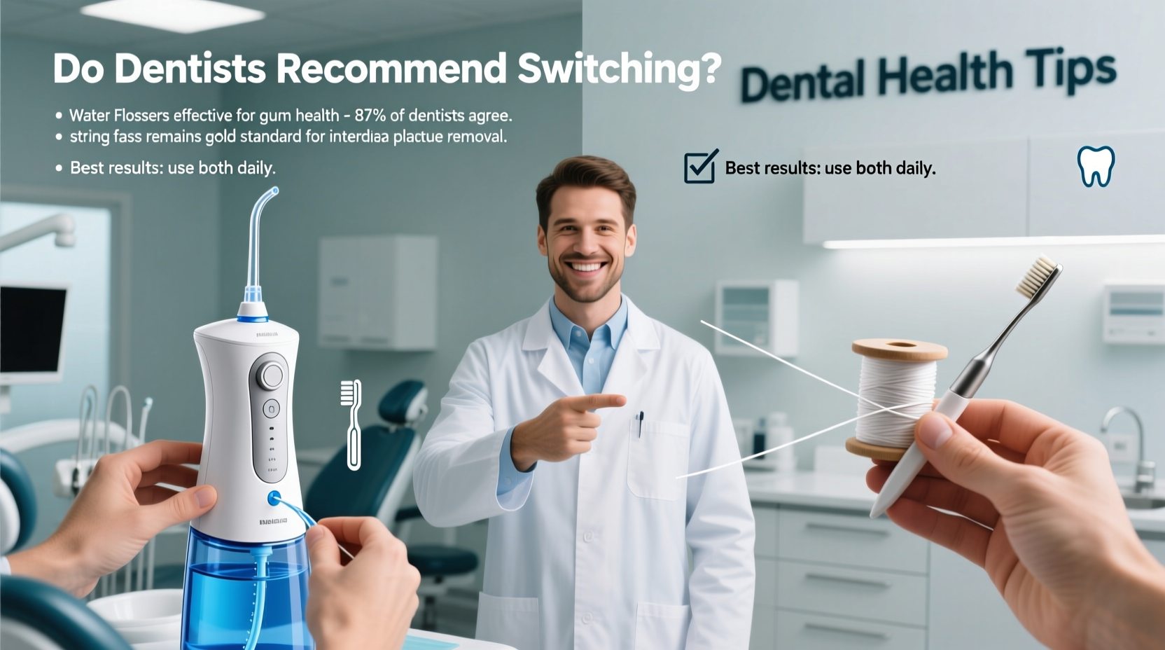 water flosser vs string floss do dentists actually recommend switching