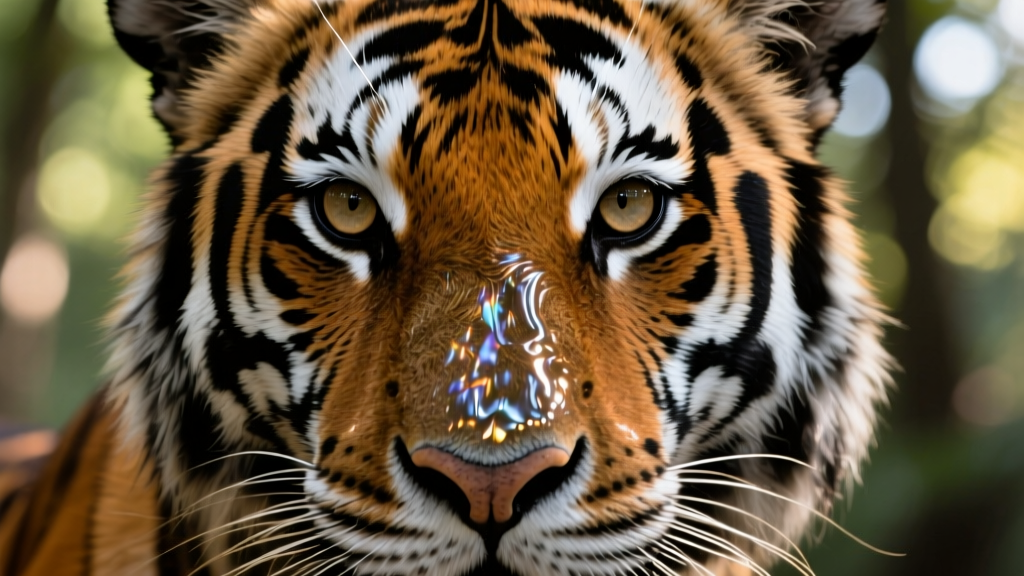 Macro of polished tiger